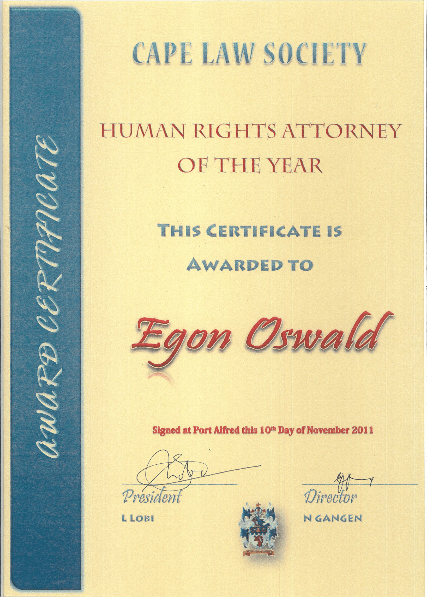 Human Rights Award